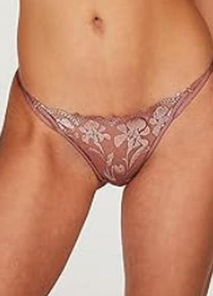 Трусики hunkemoller mila string s рожевий/rose brown s