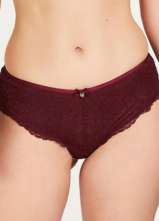 Трусики hunkemoller marine brasilian sh r 2xl бордо/windsor wine 2xl