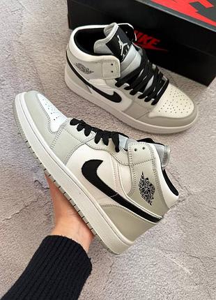 👕 кроссовки nike air jordan 1 grey