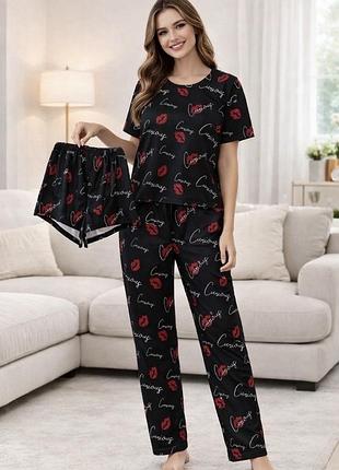 Домашній костюм 3xl 52-54 3в1 піжама