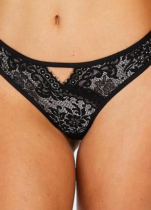 Трусики hunkemoller cardi string 2xl чорний/caviar