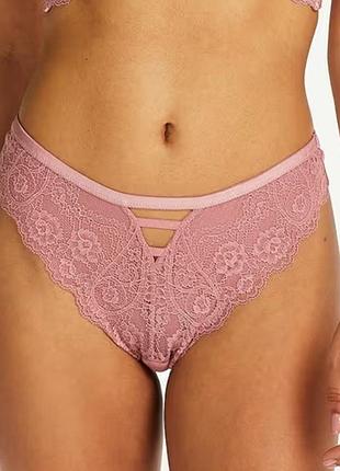 Трусики hunkemoller ollie brasilian 2xl розовый/foxglove