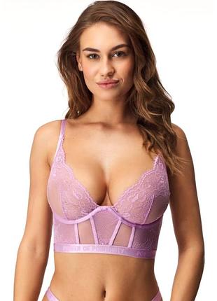 Бюстгальтер hunkemoller p.o.p. honey up 70b сиреневый/violet tulle
