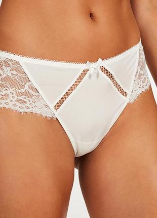 Трусики hunkemoller нvenne boxerstring xl молочный/snow white