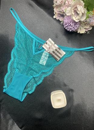 Трусики hunkemoller isabelle tanga brasilian xl зеленый/deep lake