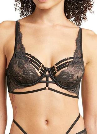 Бюстгальтер hunkemoller private collection iggy glitter pp 75c чорний/caviar
