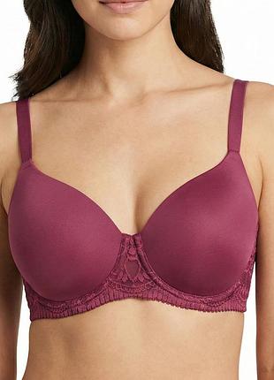 Бюстгальтер чашка з кісточками marks&spencer 75c малиновий