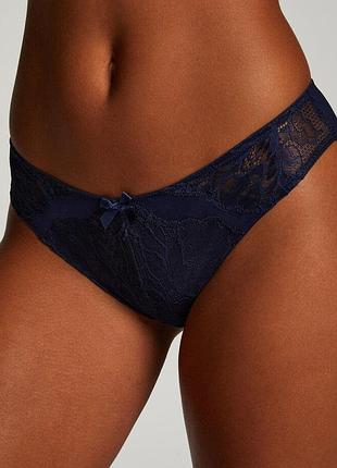 Трусики hunkemoller kimberley hl brasilian 2xl синий/peacoat 2xl