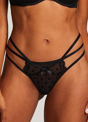 Трусики hunkemoller melda string m чорний/caviar