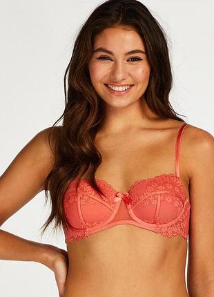 Бюстгальтер hunkemoller emily pb 70f кораловий/spiced coral 70f