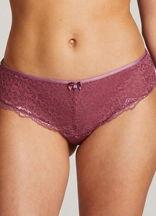 Трусики hunkemoller marine brasilian sh r 2xl виноградний/grape nectar 2xl