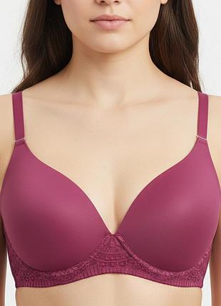 Бюстгальтер чашка без косточек marks&spencer 75d малиновый