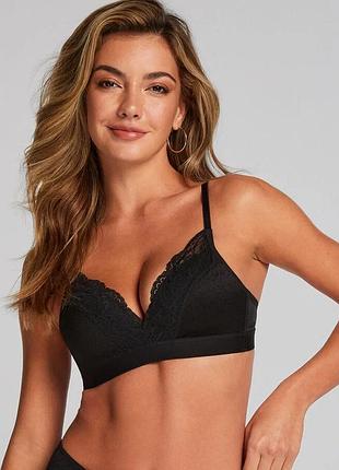 Бюстгальтер hunkemoller sophie non wired pp 80e чорний/caviar 80e