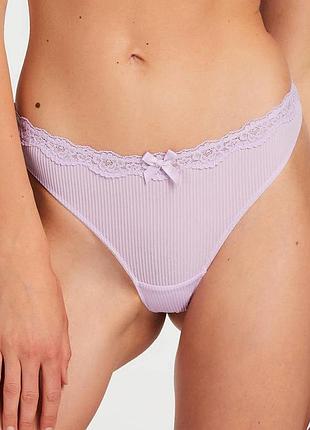 Трусики hunkemoller lola string r xl бузковий/lavendula