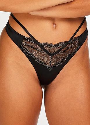 Трусики hunkemoller lexi string l черный/caviar
