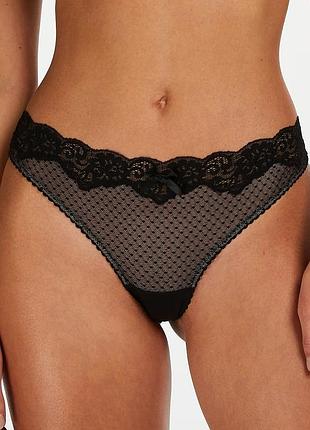Трусики hunkemoller marion string xs черный/caviar