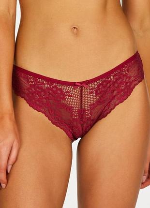 Трусики hunkemoller bianca brasilian 3xl сливовый/red plum