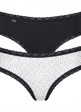 Трусики женские sloggi 2-pack 24/7 weekend hipster s белый/черный s