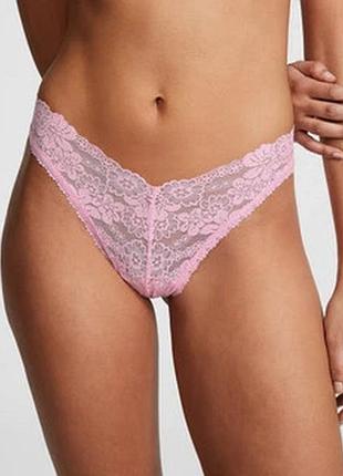 Женские трусики-бразильяны victoria's secret,розовые, размер м