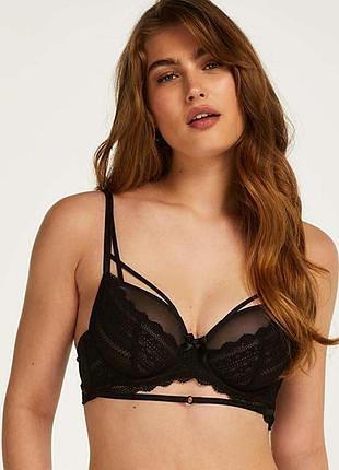 Бюстгальтер hunkemoller mahina uf 75f чорний/caviar