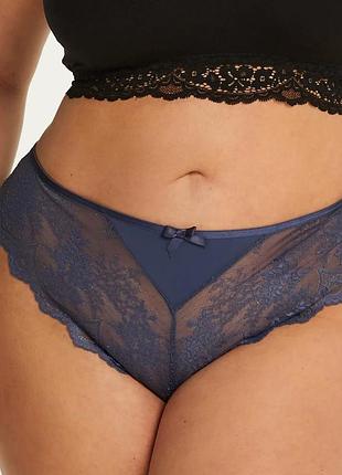 Трусики hunkemoller heira hl brasilian 3xl синий/nihgtshadow blue