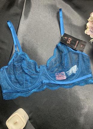 Бюстгальтер hunkemoller isabelle ud 75d синий/poseidon