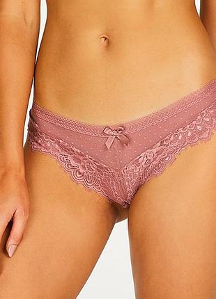 Трусики hunkemoller bessie brasilian 2xl рожевий/mesa rose