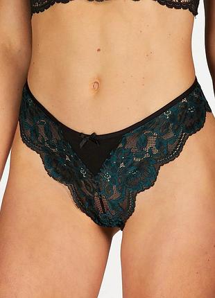 Трусики hunkemoller leona hl brasilian xl черный/caviar