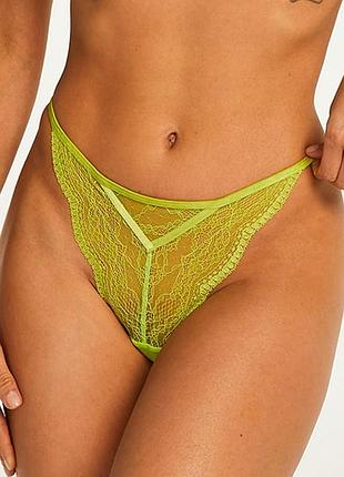 Трусики hunkemoller isabelle string 3xl салатний/tender shoots