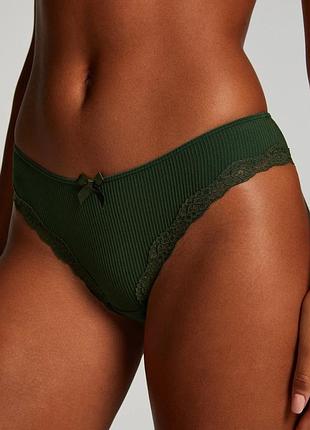 Трусики hunkemoller lola brasilian r 2xl зеленый/combu green 2xl