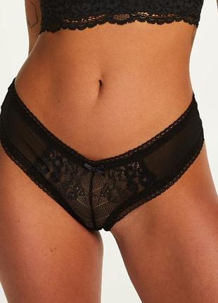 Трусики hunkemoller cali brasilian l черный/caviar