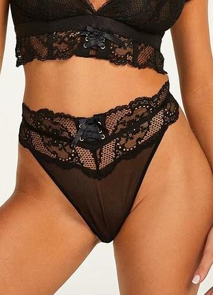 Трусики hunkemoller nevada string xl чорний/caviar