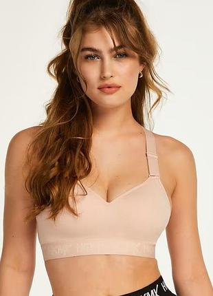 Спортивный бюстгальтер-топ hunkemoller the all star l2 80d пудровый