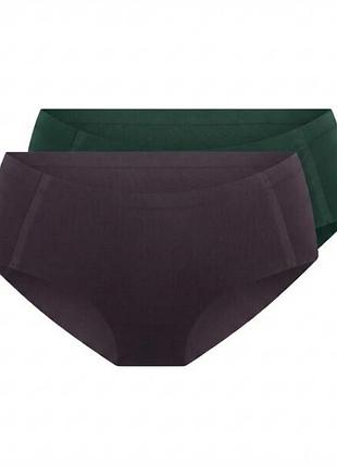 Трусики жіночі lingadore 2-pack 1400sh-1 hipster l коричневий/зелений