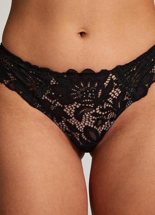 Трусики hunkemoller shiloh string xs черный/caviar