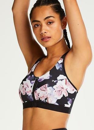 Спортивний бюстгальтер-топ hunkemoller the pro flower l3 90f чорний