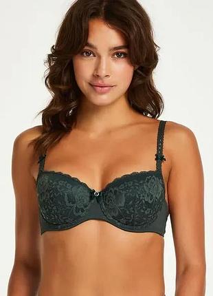 Бюстгальтер hunkemoller maya pd 70b зелений/green gables
