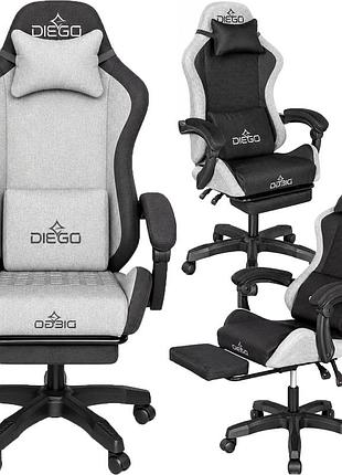 Крісло геймерське diego fabric x gray