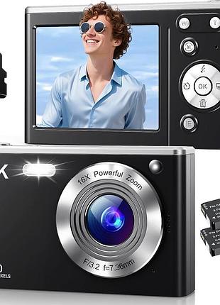 Цифровий фотоапарат m03 50mp full hd 1080p, 16x цифровий зум, lcd 2.5”, чорний