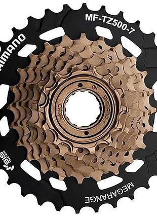 Трещотка shimano mf-tz500 megarange 7sp (mf-tz500-7-34)