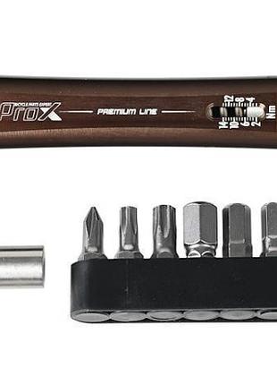 Ключ трещотка prox premium динамометрический 2-14nm с битами (a-n-0271)