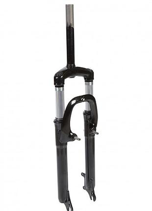 Вилка 26" disk/v-brake нарізна 1" шток 185 мм. чорний (frk-26-850)