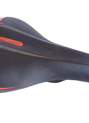 Сідло veloman mtb чорне з червоним (1602-red)