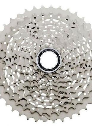 Кассета shimano deore cs-m4100-10, 11-42t, 10шв, серебристый (cas-052)