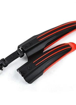 Крылья переднее и заднее 24-26" черный / красный (dnb-002red)