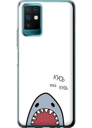 Чехол на infinix note 10 акула из силикона fch_0164071