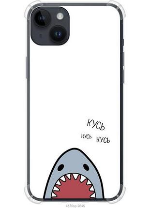Чехол на iphone 14 plus акула из силикона fch_0164093