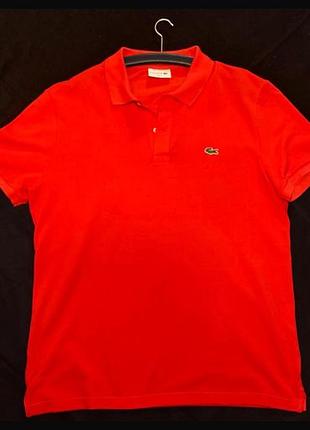 Lacoste slim fit polo original | червона | розмір l
