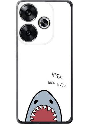 Чехол на xiaomi poco f6 акула из силикона fch_0164175