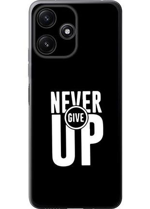 Чехол на xiaomi poco m6 pro 5g никогда не сдавайся из силикона fch_0164666